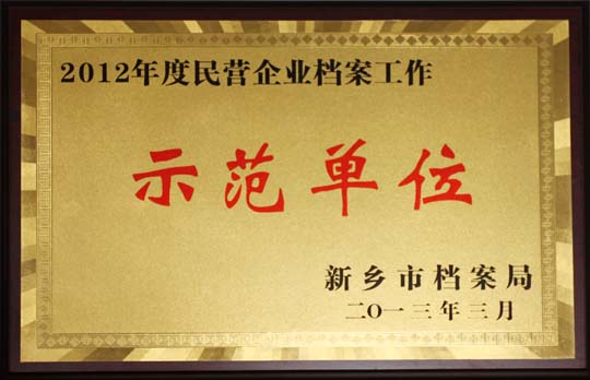 檔案獎(jiǎng)牌